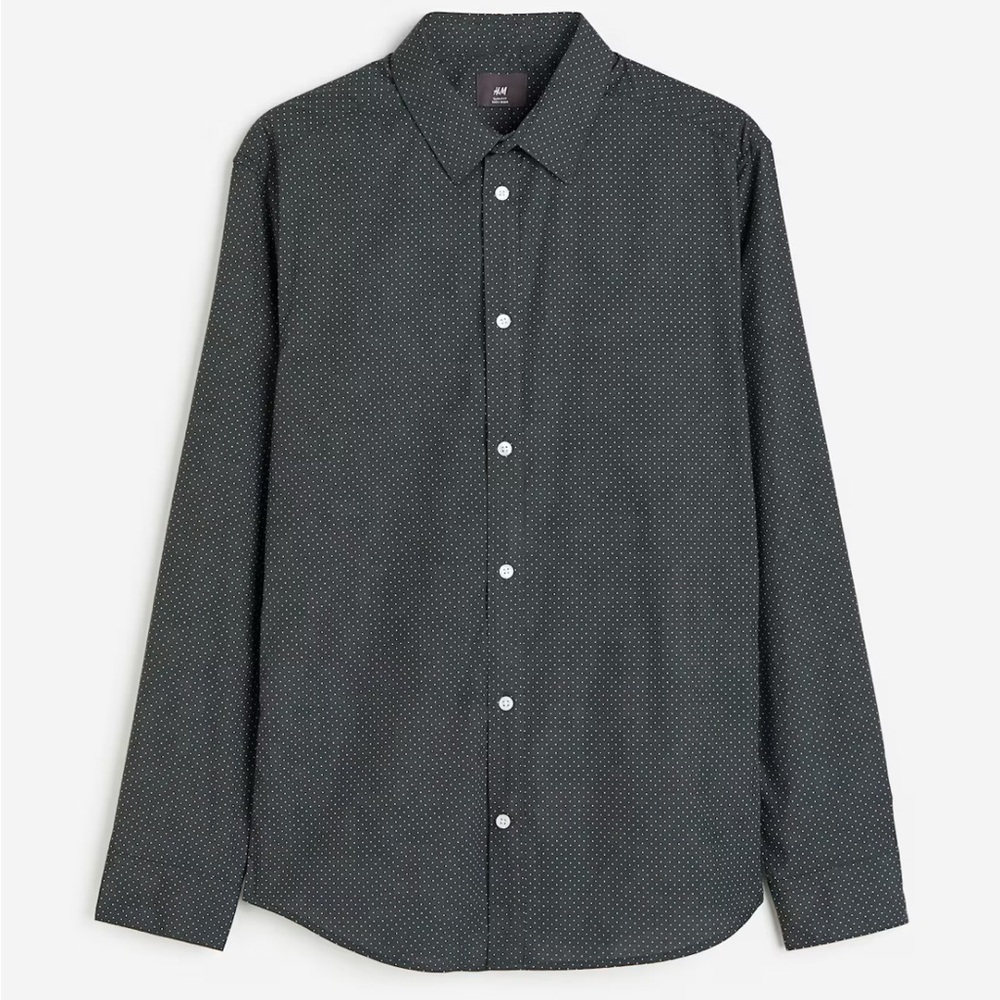 H&M Men's Button-Down Shirt with Dots